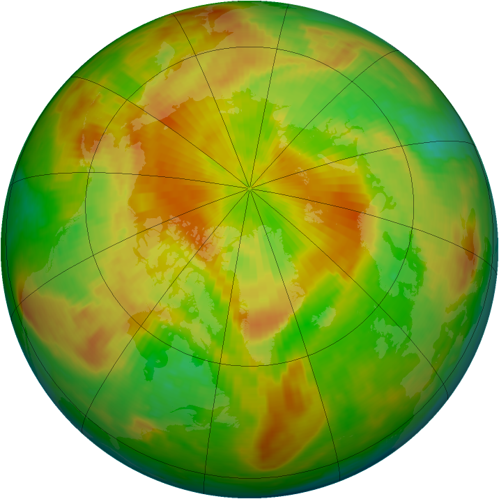 Arctic ozone map for 30 April 1990